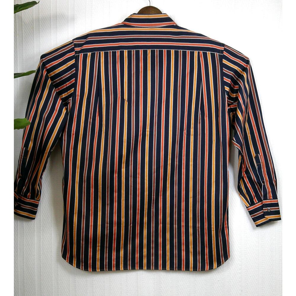 NWT Murano by Raffi Cotton Long Sleeve Black Striped Button Up Shirt-Men's XL - Picture 3 of 9